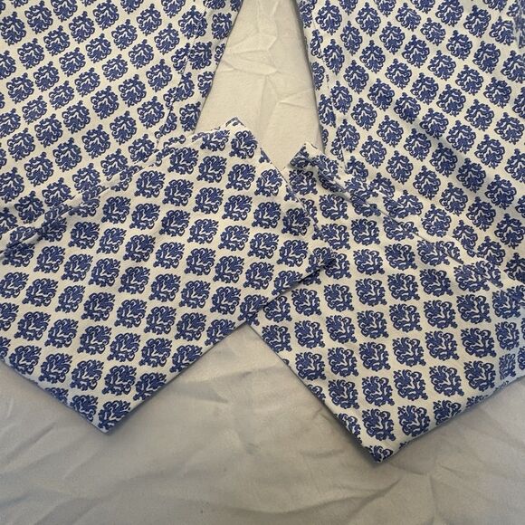 Vineyard Vines Gustavia White Blue Printed Mid Rise Skinny Ankle Jeans Size 4 - Picture 3 of 7